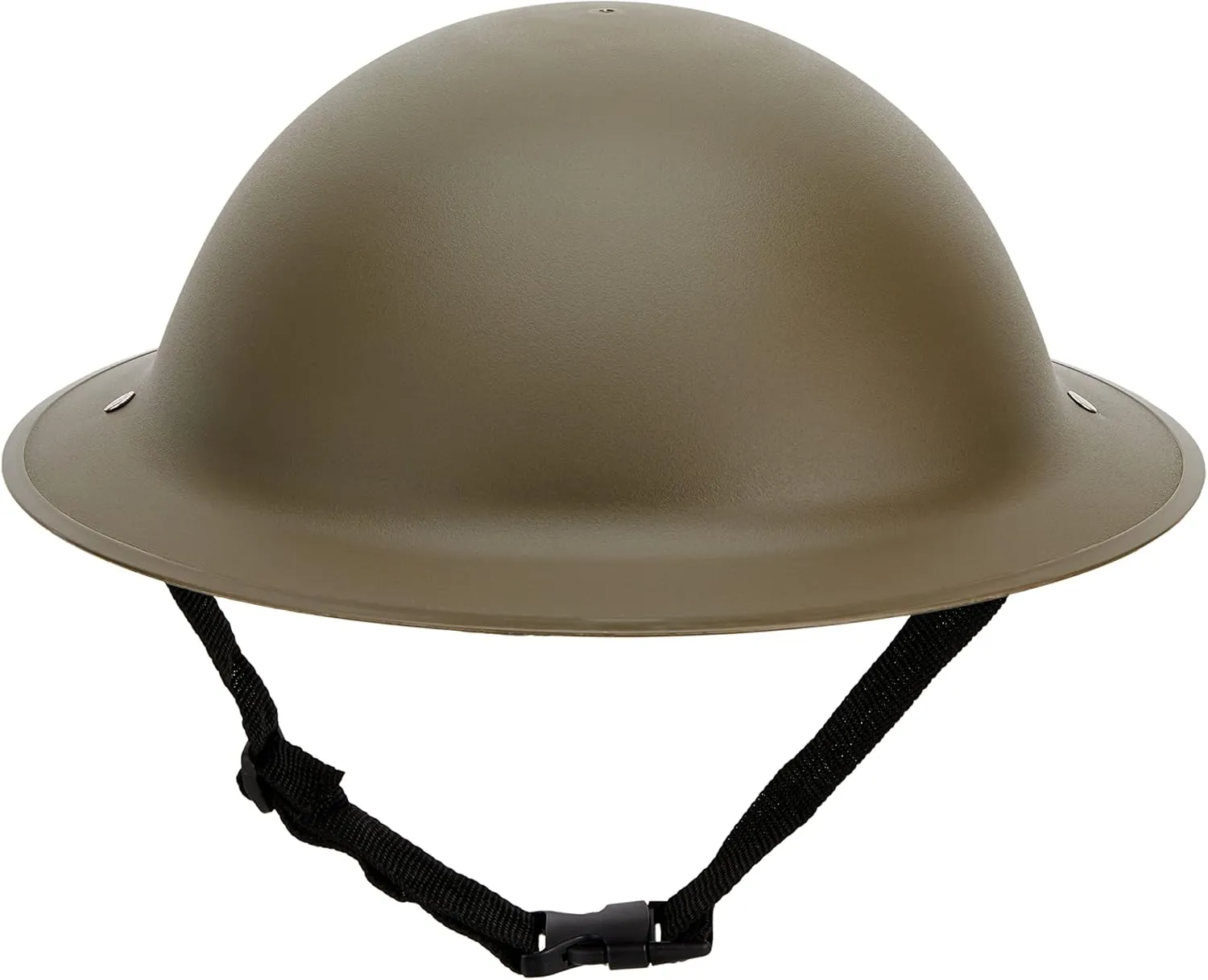 CHAPEAU TRIBE Adult WW2 Ally Military Army Helmet ?C Adjustable Strap ?C Lightweight Cosplay Helmet ?C Universal Size ?C Plastic with Elastic Foam Inside ?C Olive Green