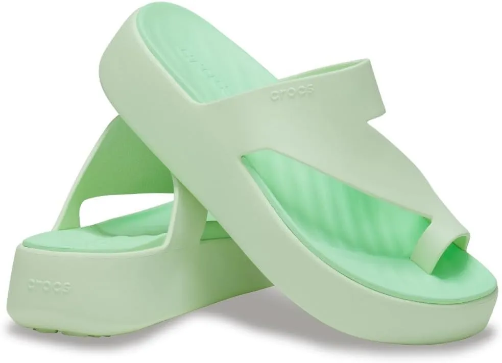 Crocs Women's Getaway Toe Loop Platform Sandals, LiteRide Comfort
