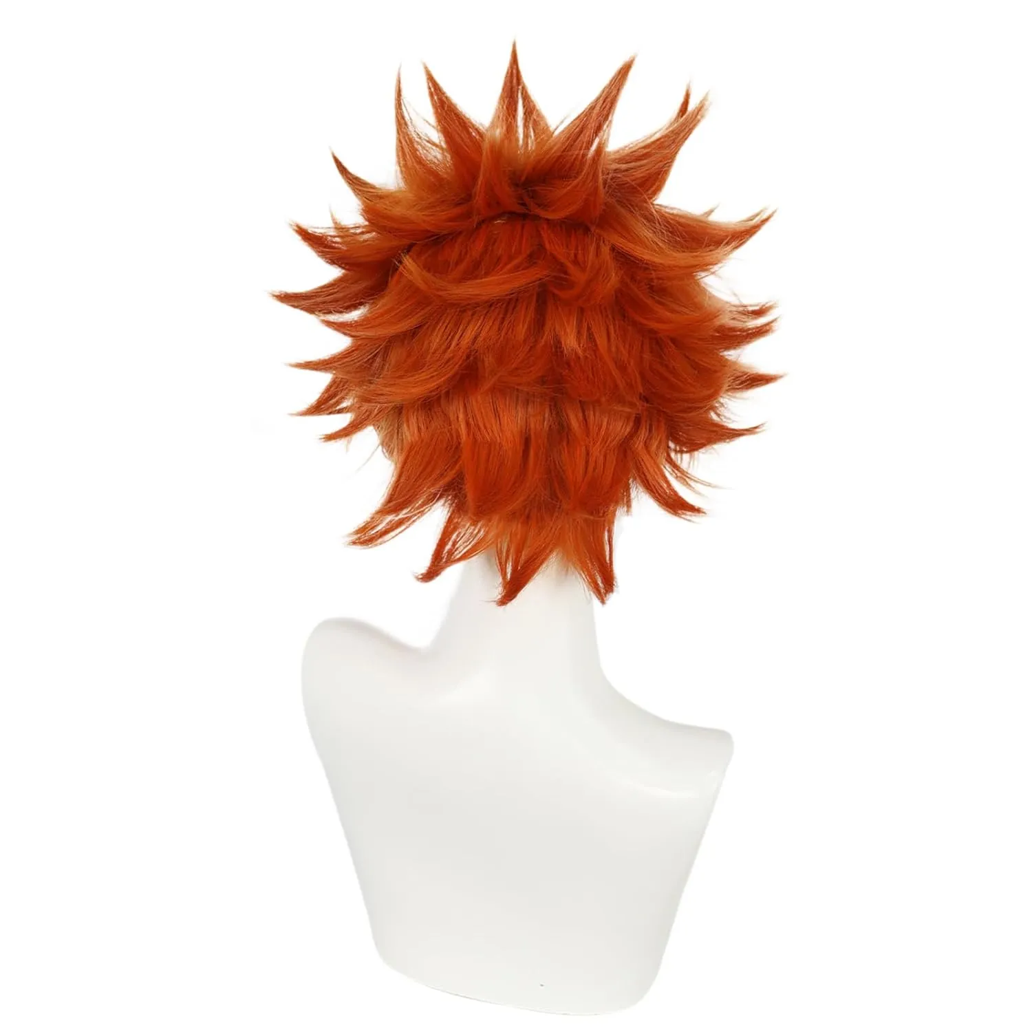 JoneTing Hinata Wig?? Hair Cap?? Short Orange Spiky Wig with Bangs Men's Wavy Orange Wigs Hinata Cosplay Costume Hair Oranging Spiky Hairs with Bangs Cosplay Halloween Theme Party Costume Outfit