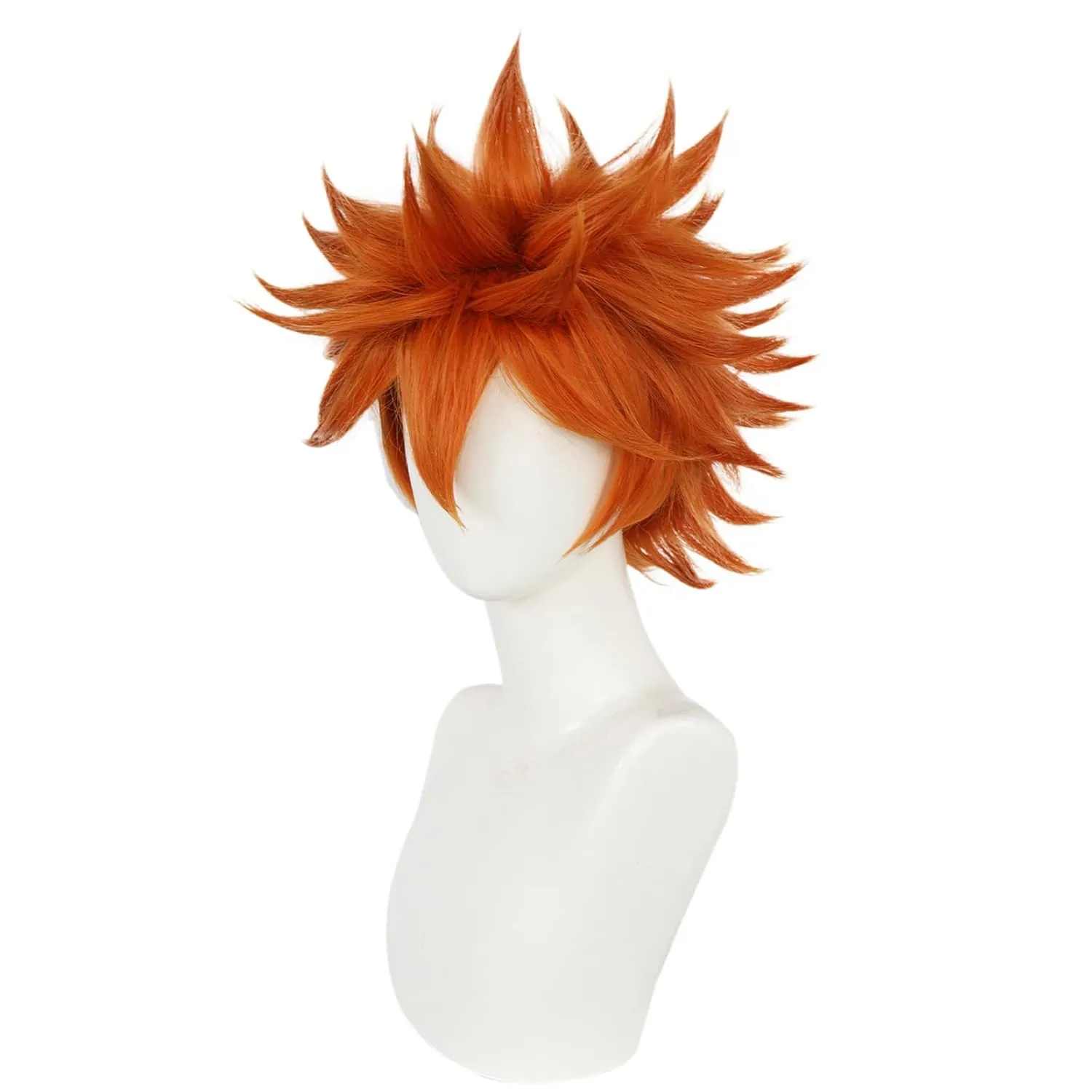 JoneTing Hinata Wig?? Hair Cap?? Short Orange Spiky Wig with Bangs Men's Wavy Orange Wigs Hinata Cosplay Costume Hair Oranging Spiky Hairs with Bangs Cosplay Halloween Theme Party Costume Outfit