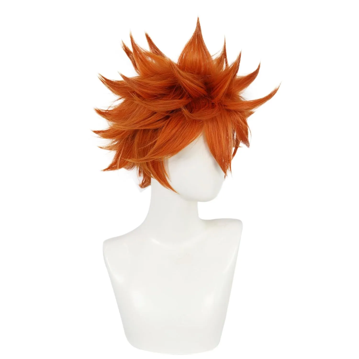 JoneTing Hinata Wig?? Hair Cap?? Short Orange Spiky Wig with Bangs Men's Wavy Orange Wigs Hinata Cosplay Costume Hair Oranging Spiky Hairs with Bangs Cosplay Halloween Theme Party Costume Outfit