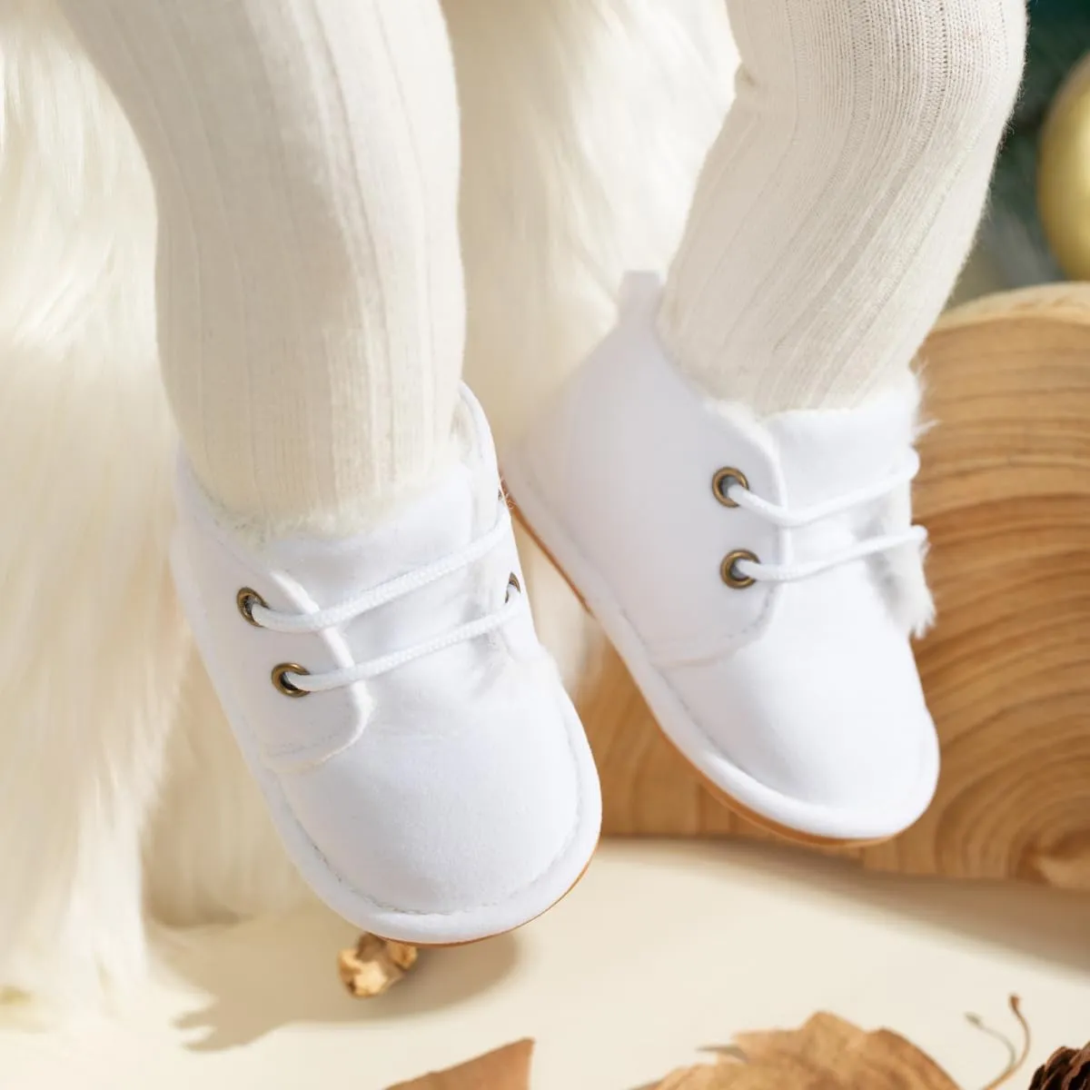 Meckior Baby Booties Newborn Infant Unisex Baby Girls Boys Velvet Rubber Anit-Slip Sole Shoes Toddler Fleece Cozy Winter Warm Prewalker Boots
