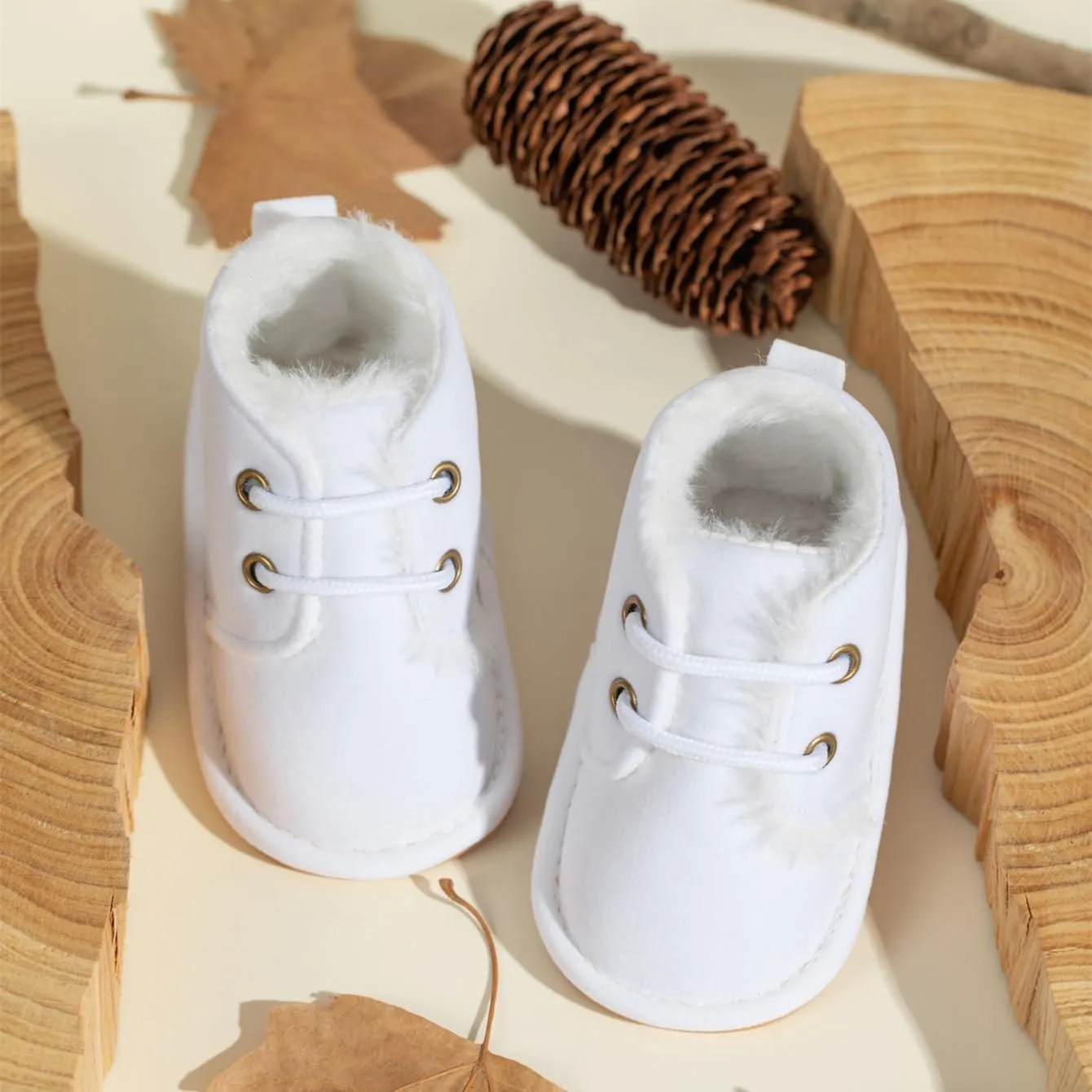 Meckior Baby Booties Newborn Infant Unisex Baby Girls Boys Velvet Rubber Anit-Slip Sole Shoes Toddler Fleece Cozy Winter Warm Prewalker Boots