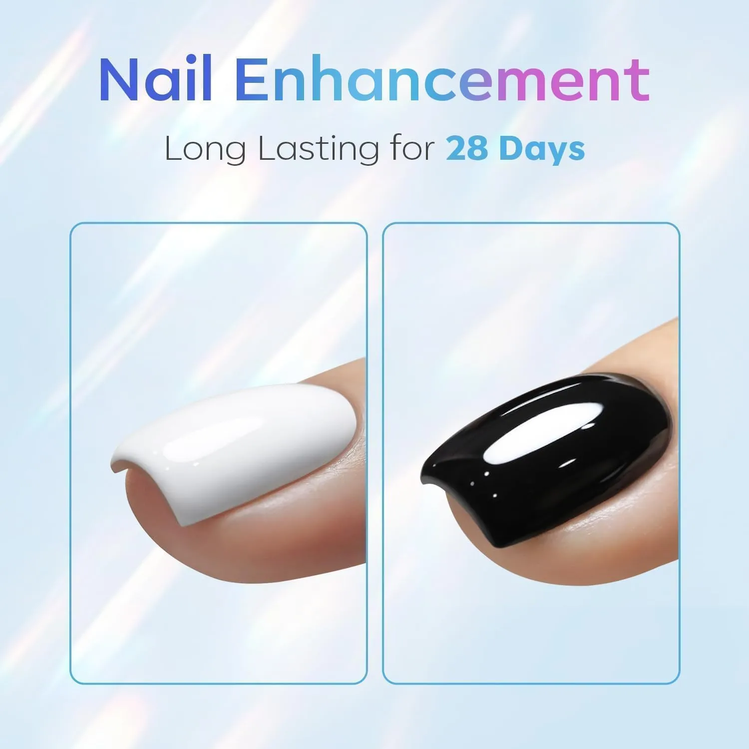 modelones Gel Nail Polish Top Coat, 15ml No Wipe High Gloss Shiny Long Lasting Clear Top Gel for Acrylic Nails, Need U V/LED Lamp for Home DIY and Summer Nail Salon
