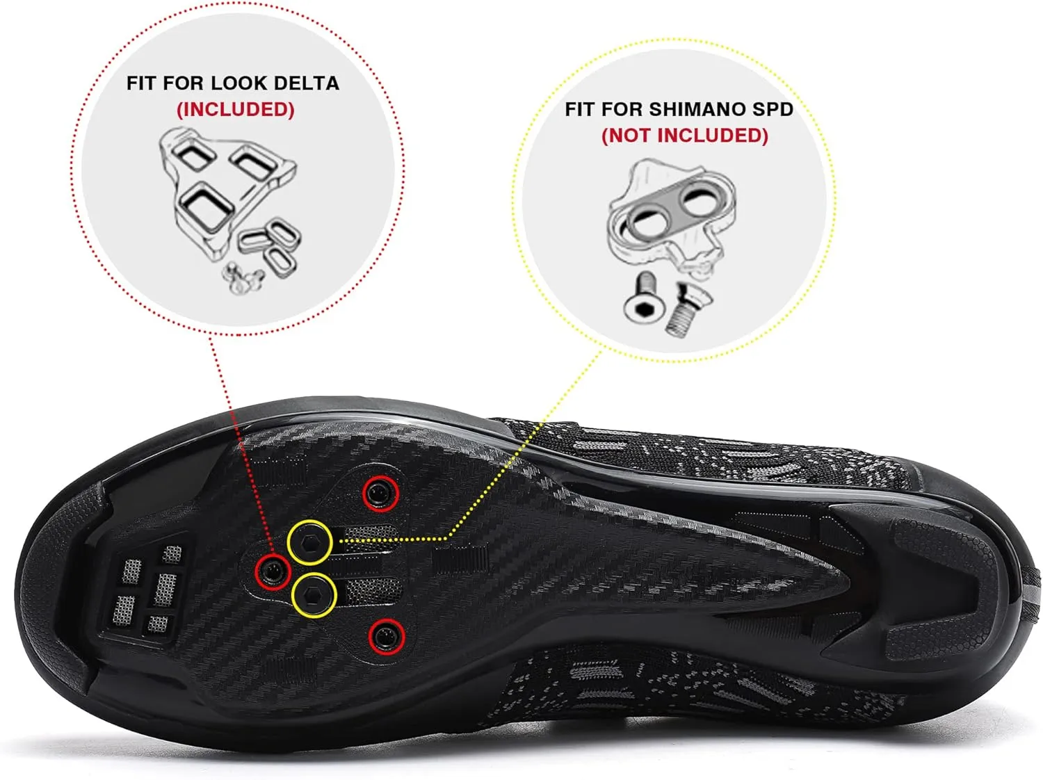 Unisex Road Bike Cycling Shoes Compatible with Peloton Shimano SPD Bike Riding Shoes for Men Women, 3 Straps, Pre-Installed Delta Cleats for Indoor Outdoor Cycling Biking